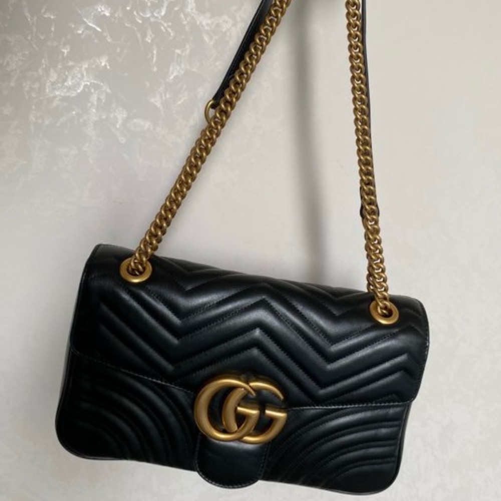 Gucci Black Leather Shoulder Bag